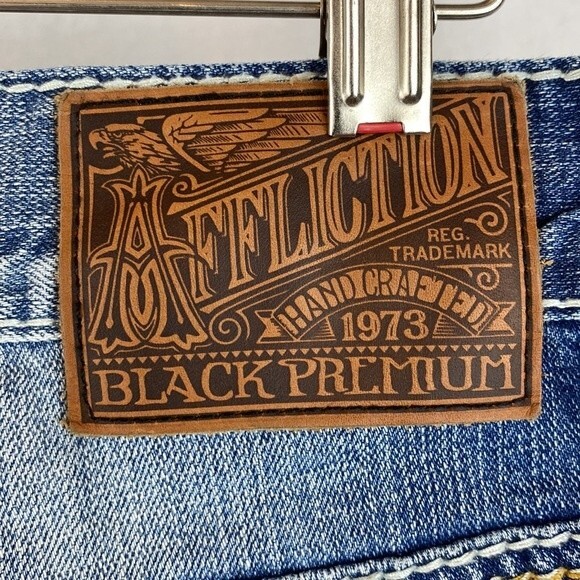 Affliction Men's Blue Denim Blake Jeans 31 - Picture 9 of 12